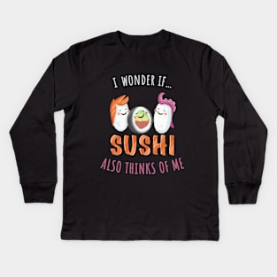 Funny Japanese Food Nigiri Maki Sushi-Fan Gift Kids Long Sleeve T-Shirt